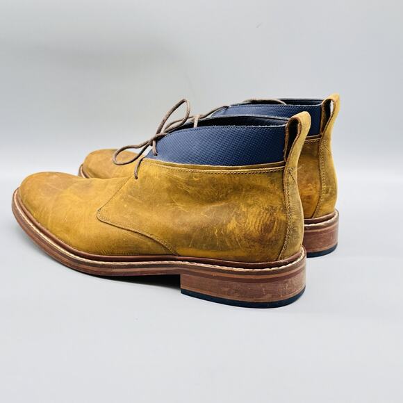 Cole Haan Boots Mens 9 Brown Leather Colton Chukka Ankle Lace Up Winter Shoes - Picture 6 of 12